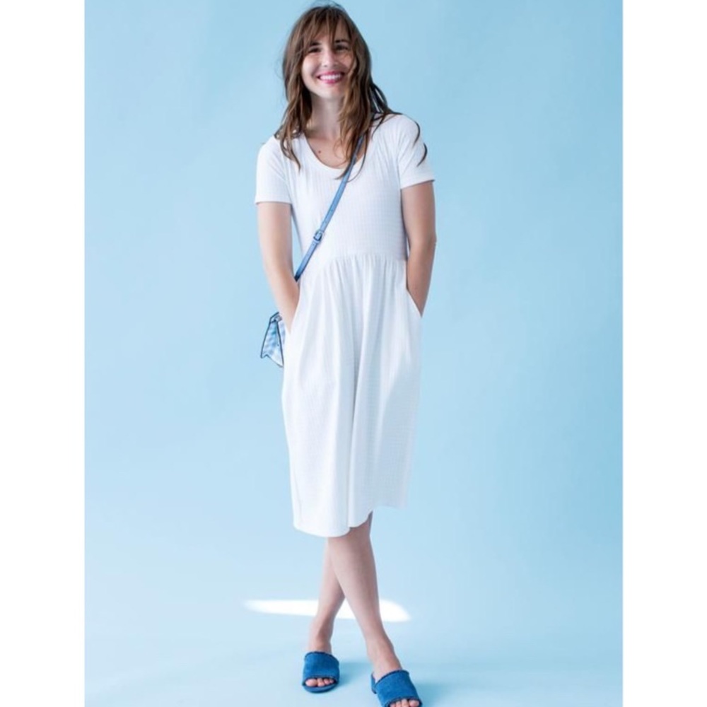 NWOT Sonnet James Millie Dress White Dot size XS